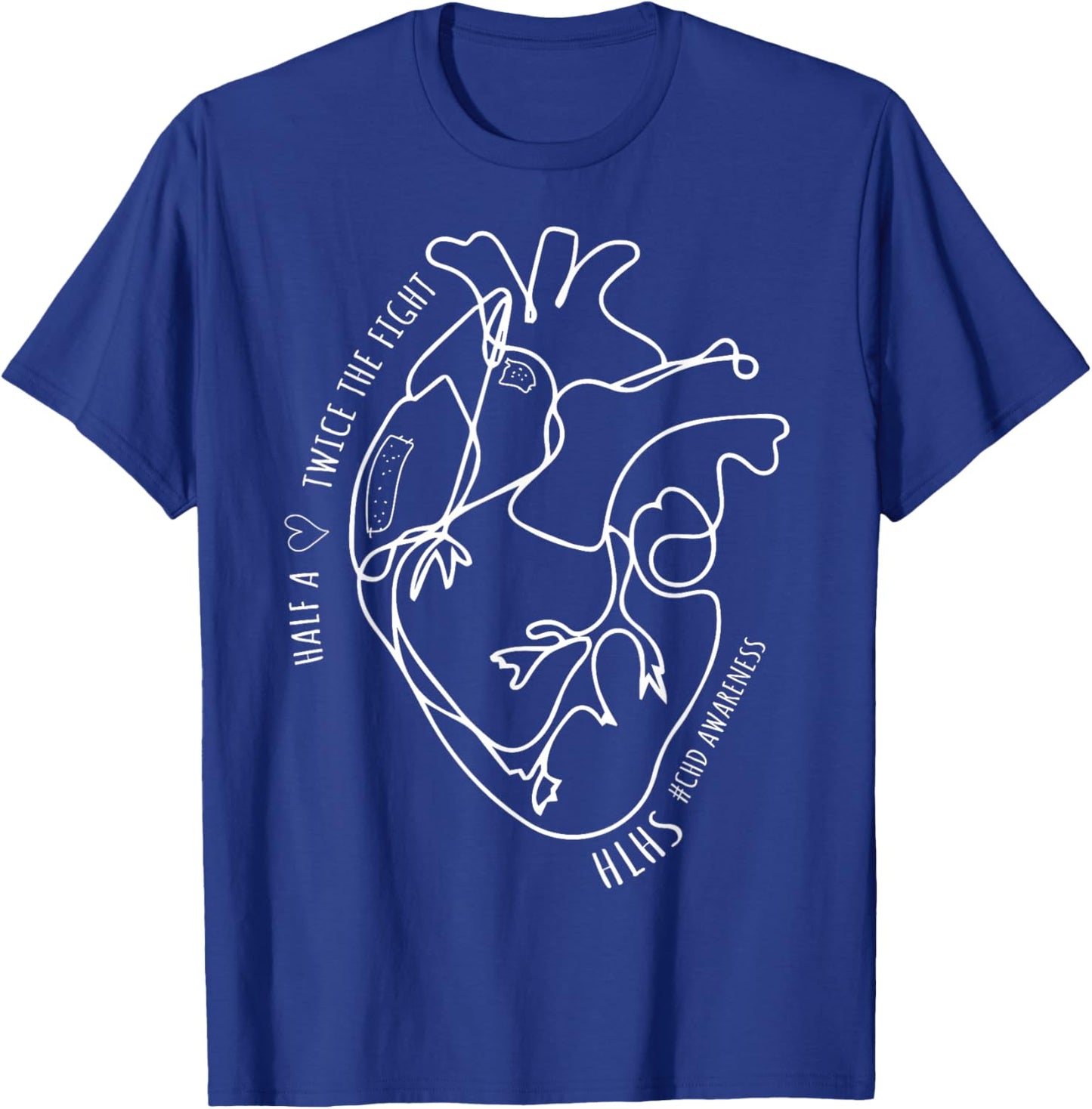 A Heart Warrior CHD Awareness Congenital Disease HLHS T-Shirt - T-Shirt | Royal