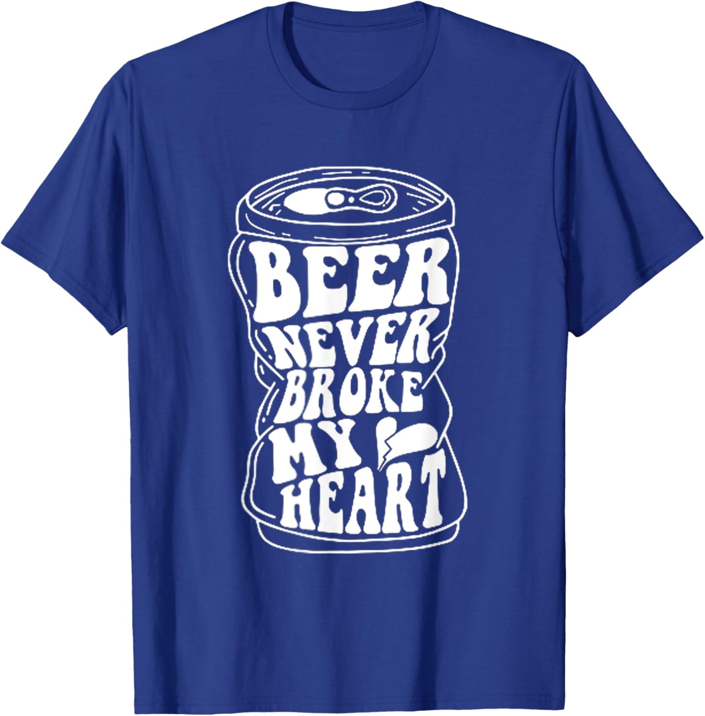 Long Neck Ice Cold Beer Never Broke My Heart T-Shirt - T-Shirt | Royal