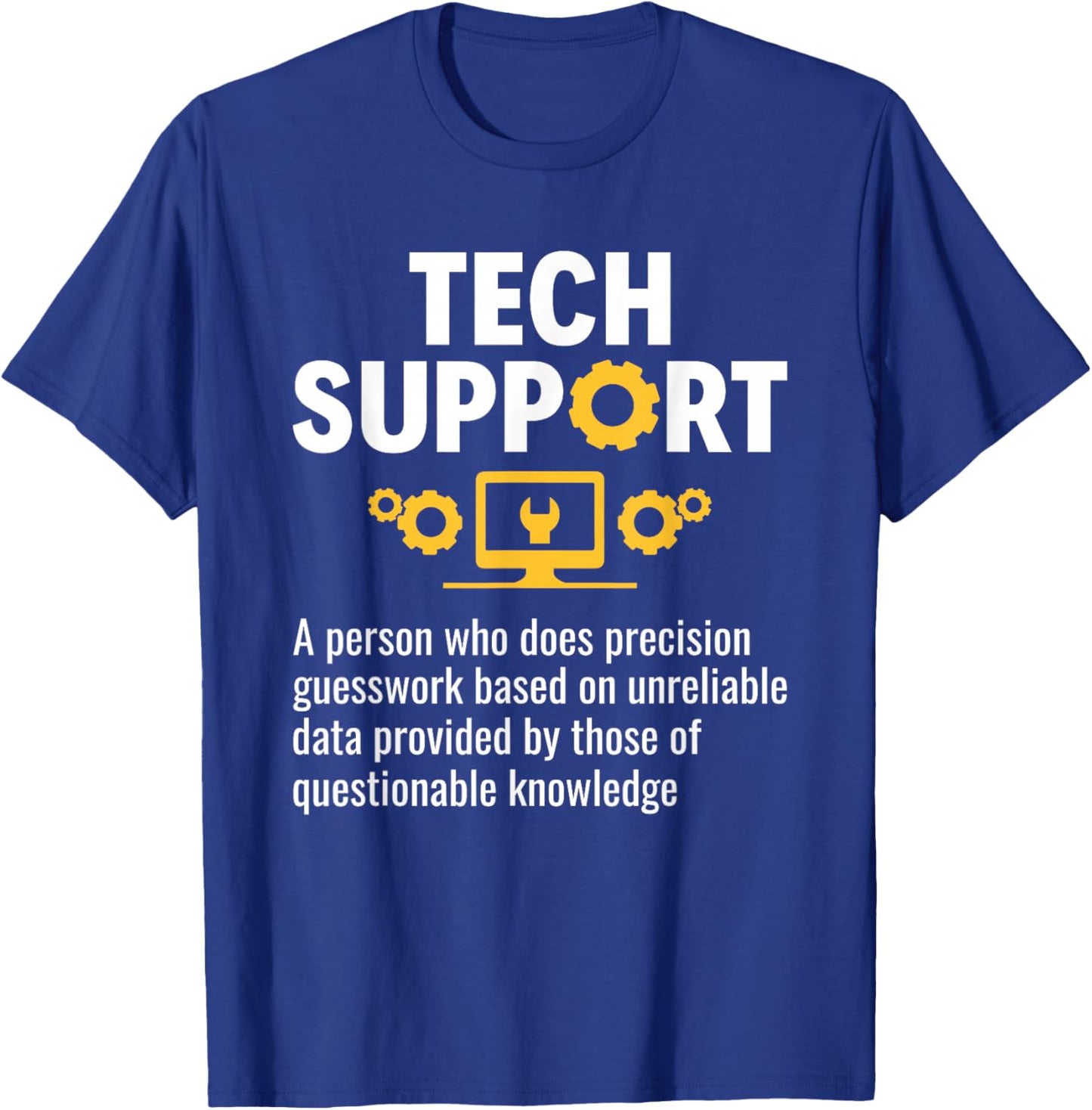Funny Tech Support Definition Sysadmin Tech Support Nerd T-Shirt - T-Shirt | Royal