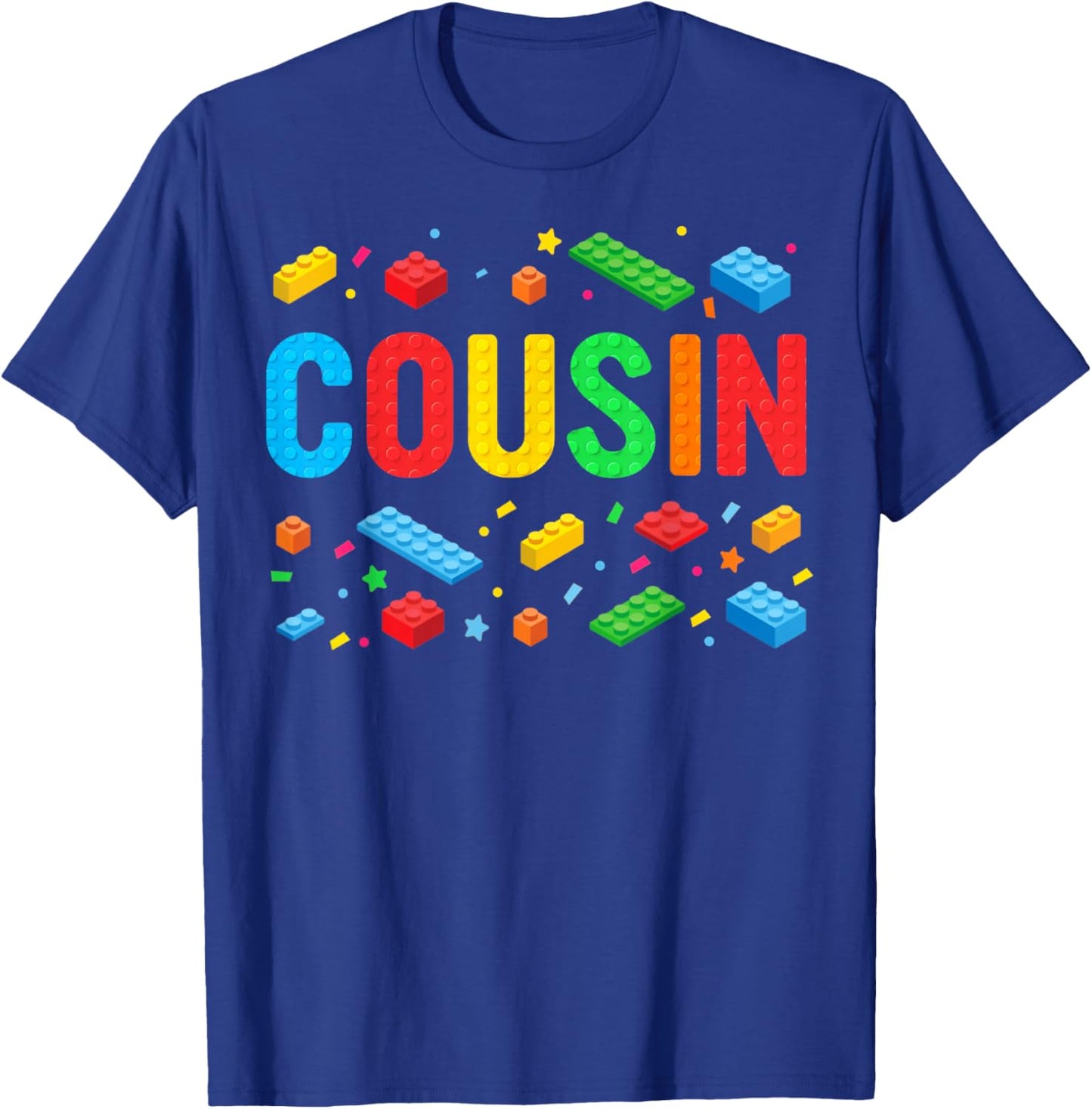Cousin Master Builder Building Bricks Blocks Family Matching T-Shirt - T-Shirt | Royal