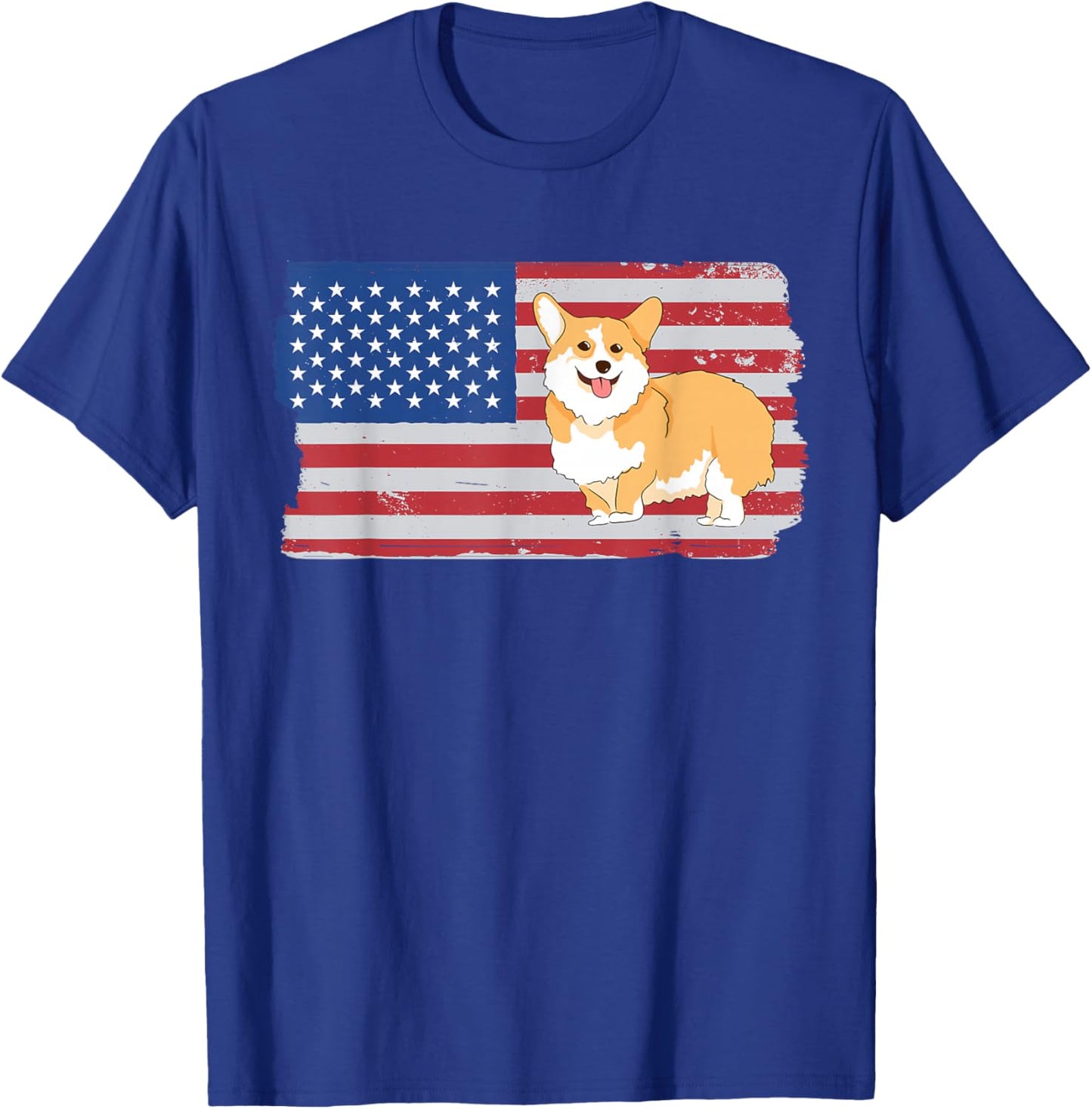 Corgi USA Flag Funny Pet Corgi Dog Lover T-Shirt - T-Shirt | Royal