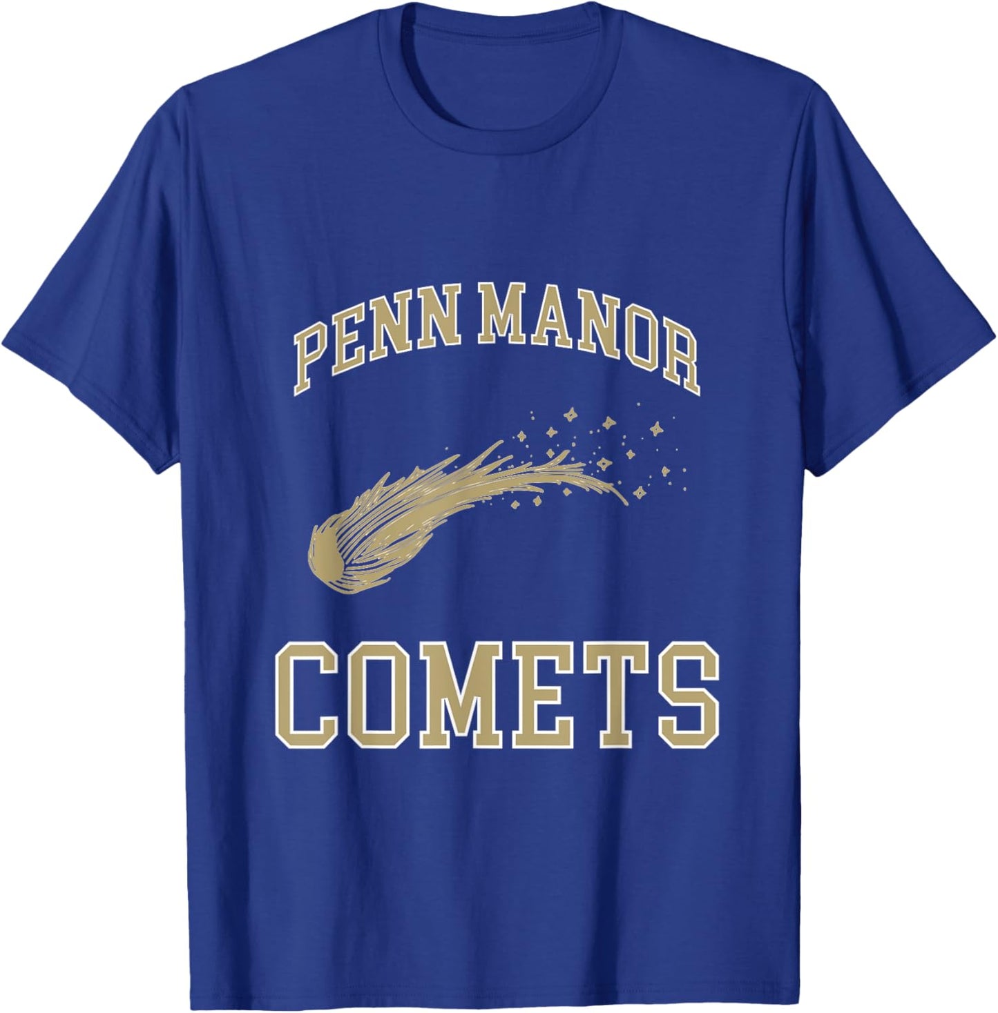 Penn Manor Comets Vintage High School Spirit Wear T-Shirt - T-Shirt | Royal