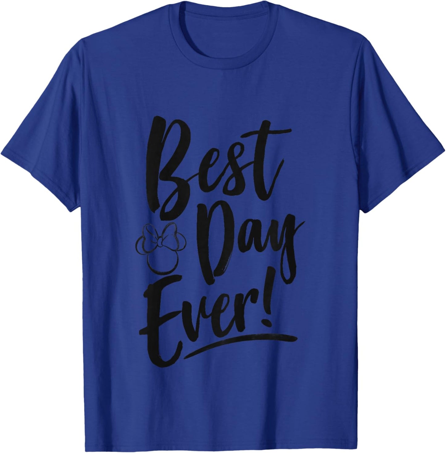 Kids Disney Minnie Mouse Best Day Ever! Small Head Outline Youth T-Shirt - T-Shirt | Royal