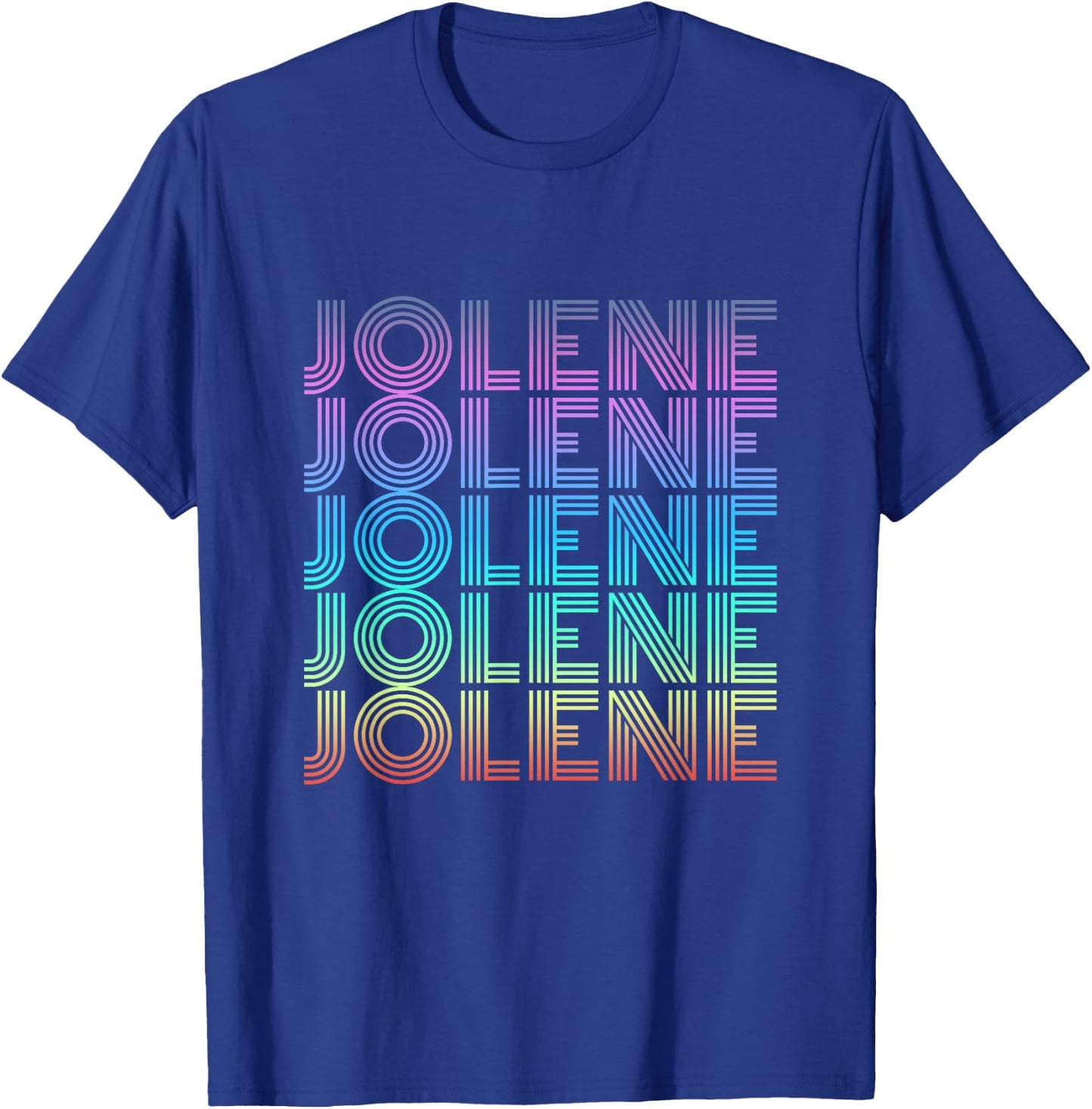 Jolene Retro Wordmark Pattern Vintage Style T-Shirt - T-Shirt | Royal