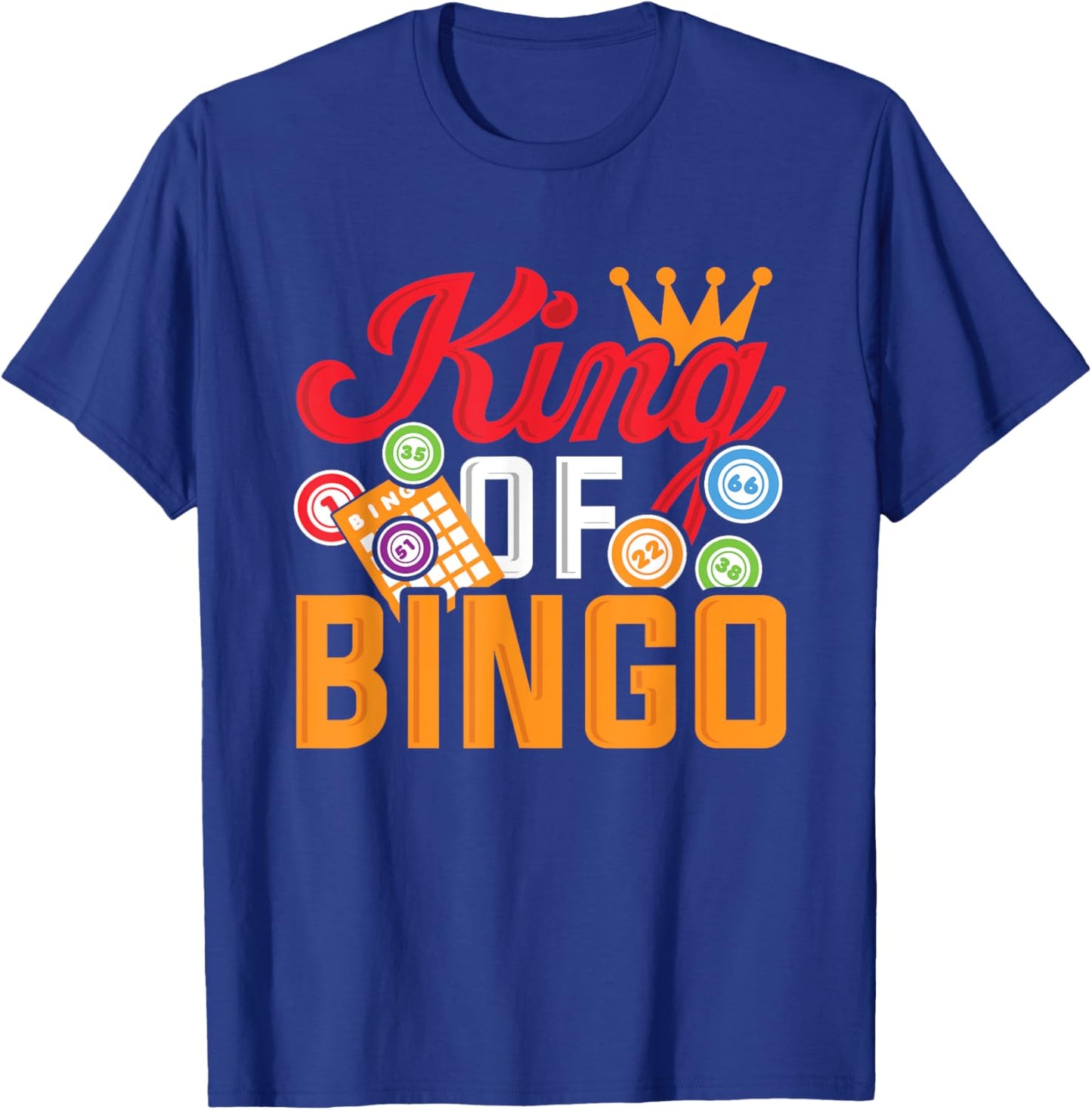 Bingo Player Funny King Of Bingo T-Shirt - T-Shirt | Royal