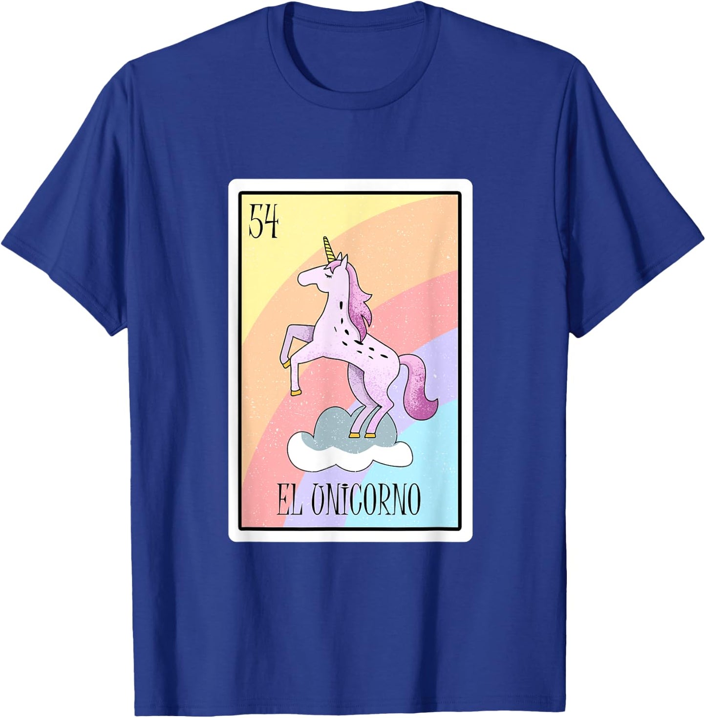 El Unicorno Lottery Gift The Unicorn Card Mexican Lottery T-Shirt - T-Shirt | Royal