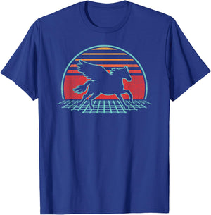 Pegasus Horse Lover Retro Vintage 80s Style Gift T-Shirt - T-Shirt | Royal