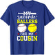 My Favorite Ballers Call Me Cousin Baseball Softball Cousin T-Shirt - T-Shirt | Royal