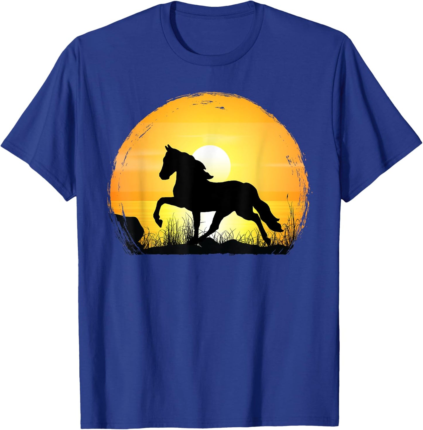 Sunset Horse Breed Silhouette - Tennessee Walker T-Shirt - T-Shirt | Royal