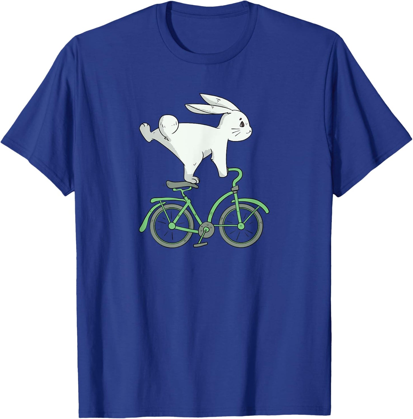 Rabbit on Bike | Bunny Cycling | Bicycle Lover Women Kids T-Shirt - T-Shirt | Royal