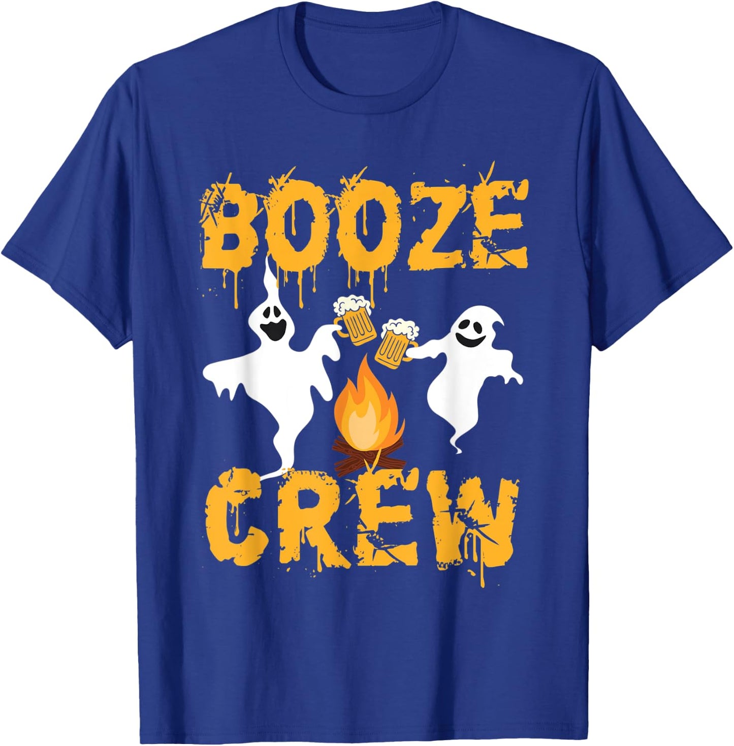 Booze Crew – Halloween Beer Drinke Ghost Camping Lover T-Shirt - T-Shirt | Royal