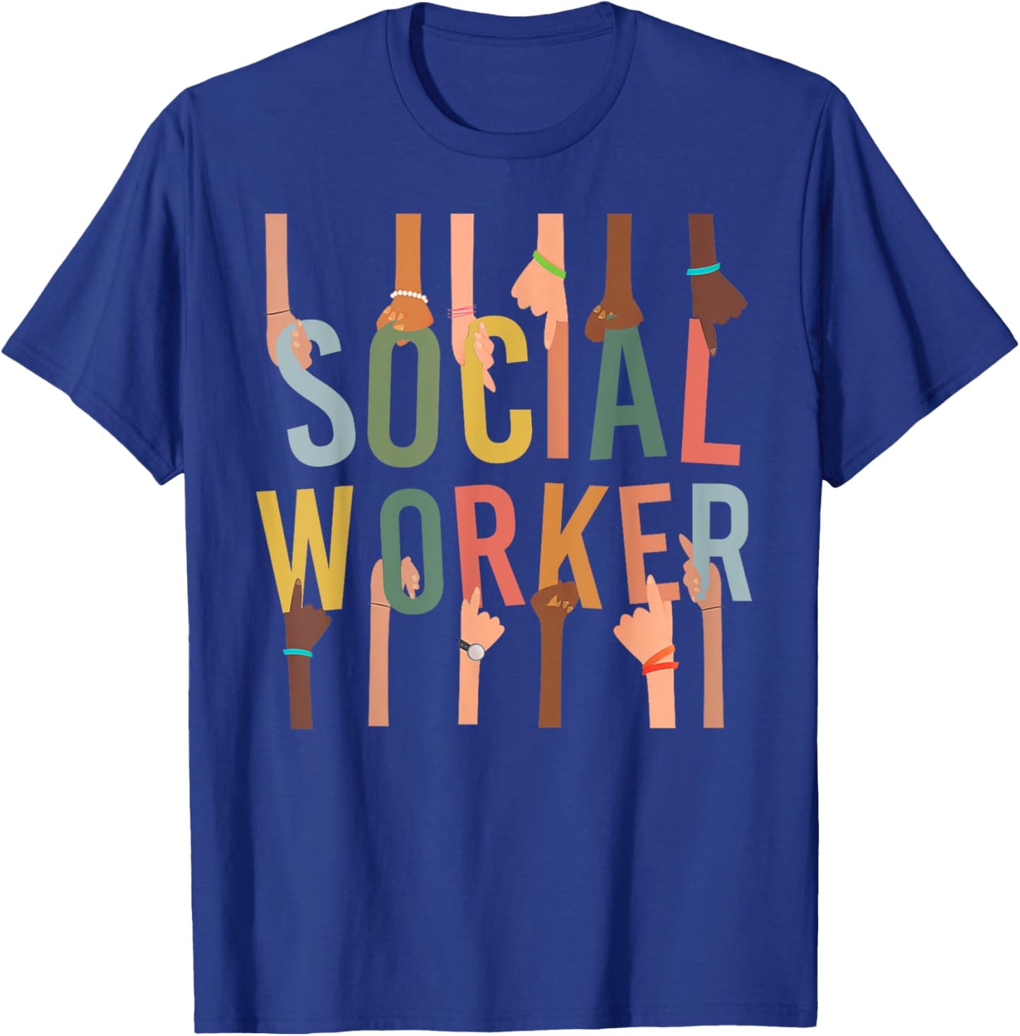 Social Worker Life Funny Social Work Month Black History T-Shirt - T-Shirt | Royal