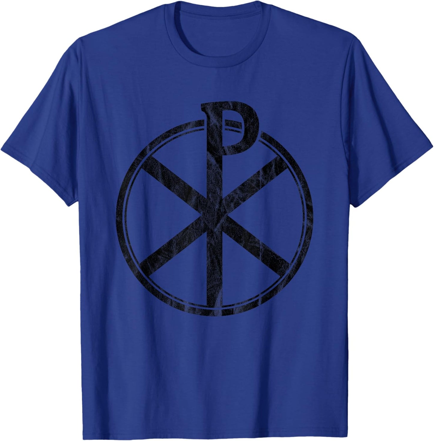The Chi-Rho Cross - Jesus Christ Symbol - v3 vintage T-Shirt - T-Shirt | Royal