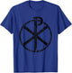 The Chi-Rho Cross - Jesus Christ Symbol - v3 vintage T-Shirt - T-Shirt | Royal