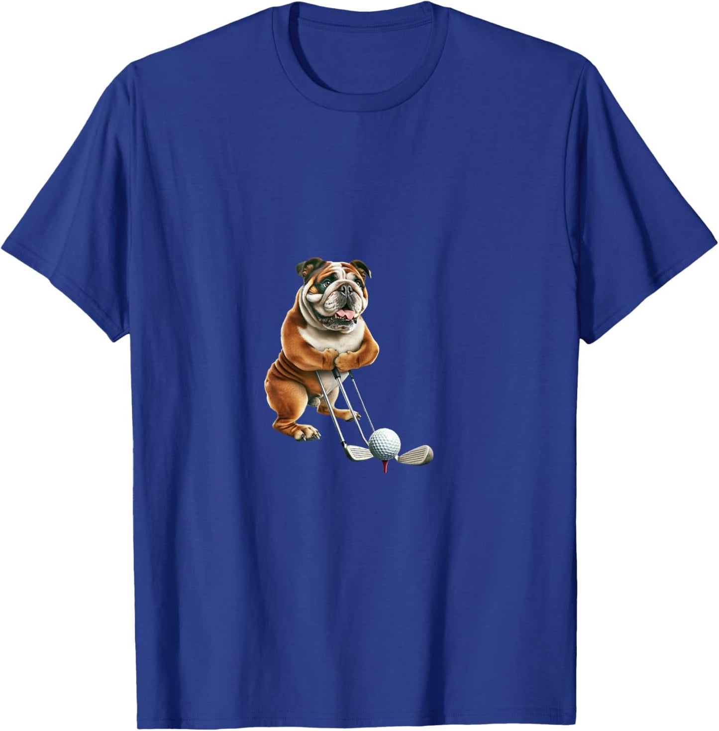 Bulldog playing golf funny dog lovers Women Kids T-Shirt - T-Shirt | Royal
