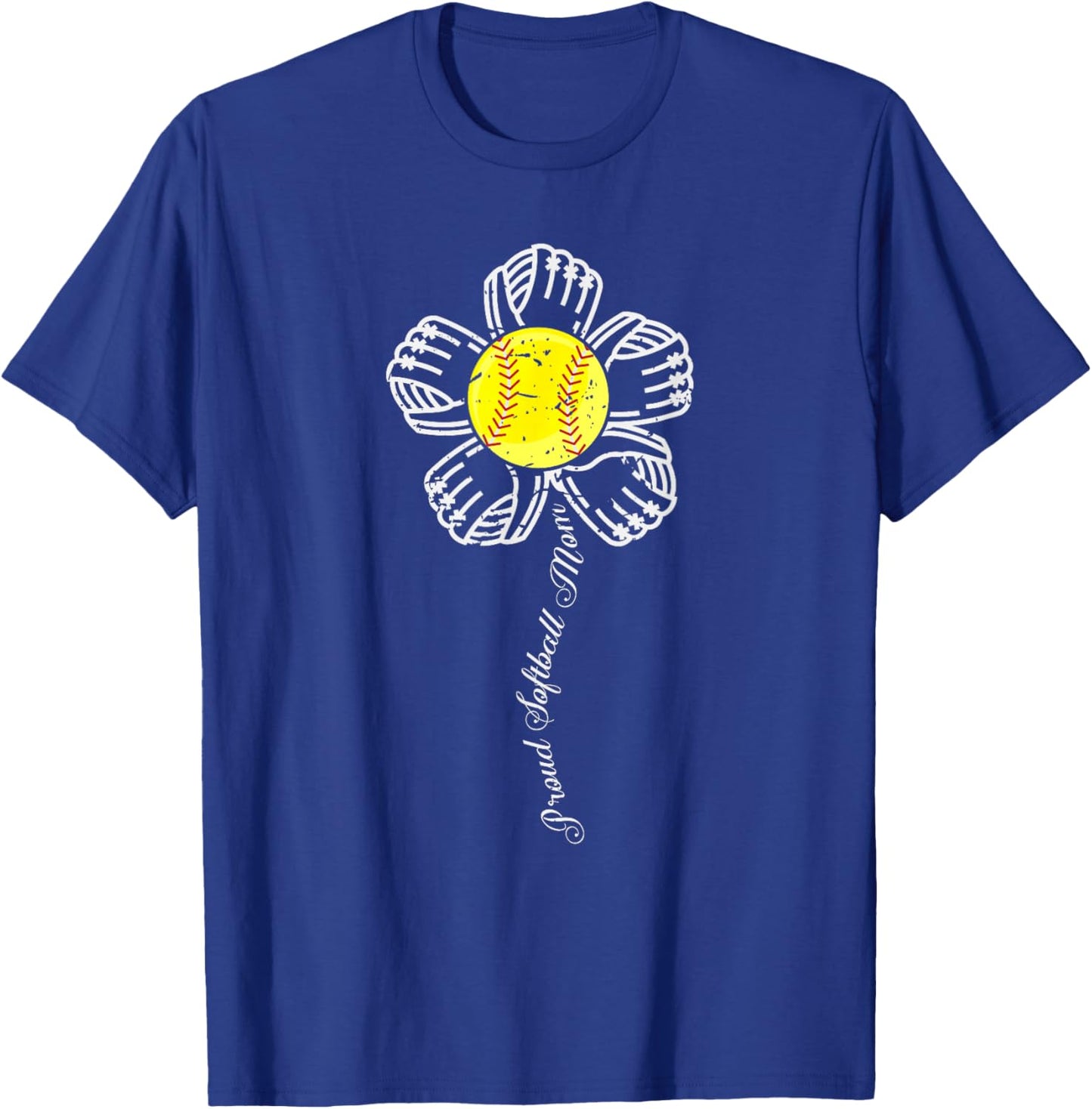 Proud Softball Mom Shirt Baseball Mother s Gift T-Shirt - T-Shirt | Royal