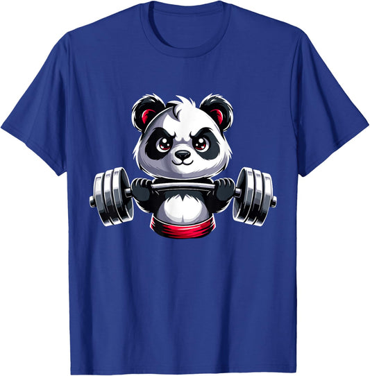 Panda Workout Fitness Gym Bodybuilder Weightlifting T-Shirt - T-Shirt | Royal