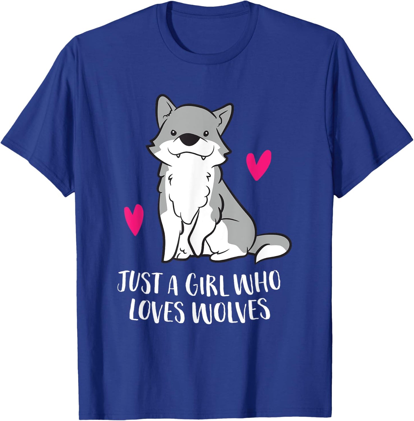 Just a Girl Who Loves Wolves T-Shirt - T-Shirt | Royal