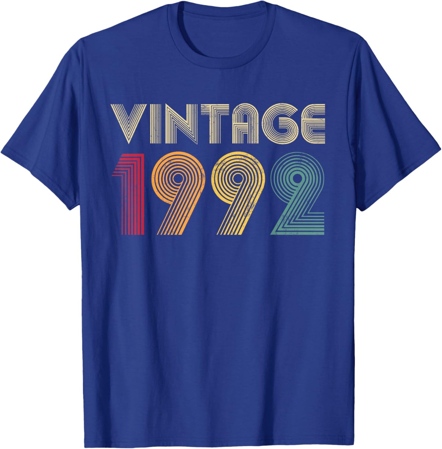 Vintage 1992 33rd Birthday Retro 33 Years Old T-Shirt - T-Shirt | Royal