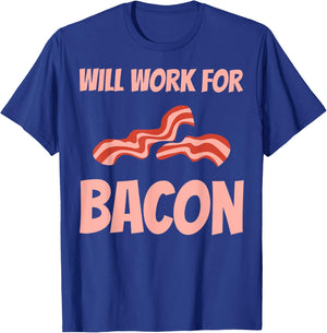 Funny Bacon Design Women BBQ Pork Food Bacon Lover T-Shirt - T-Shirt | Royal