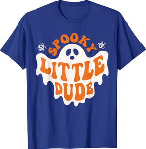 Spooky Little Dude Ghost Boo Halloween Toddler Boys Girls T-Shirt - T-Shirt | Royal