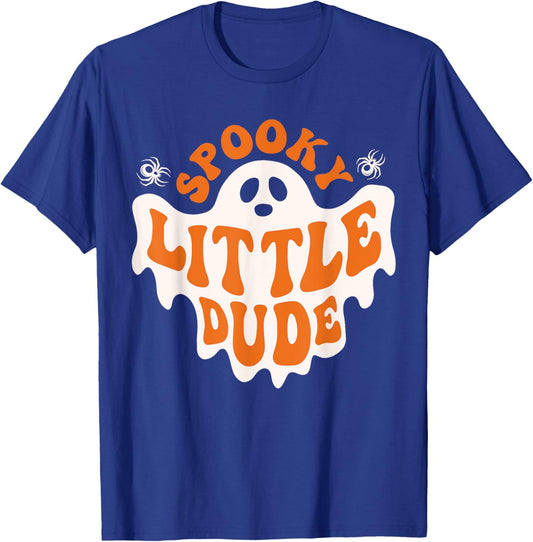 Spooky Little Dude Ghost Boo Halloween Toddler Boys Girls T-Shirt - T-Shirt | Royal