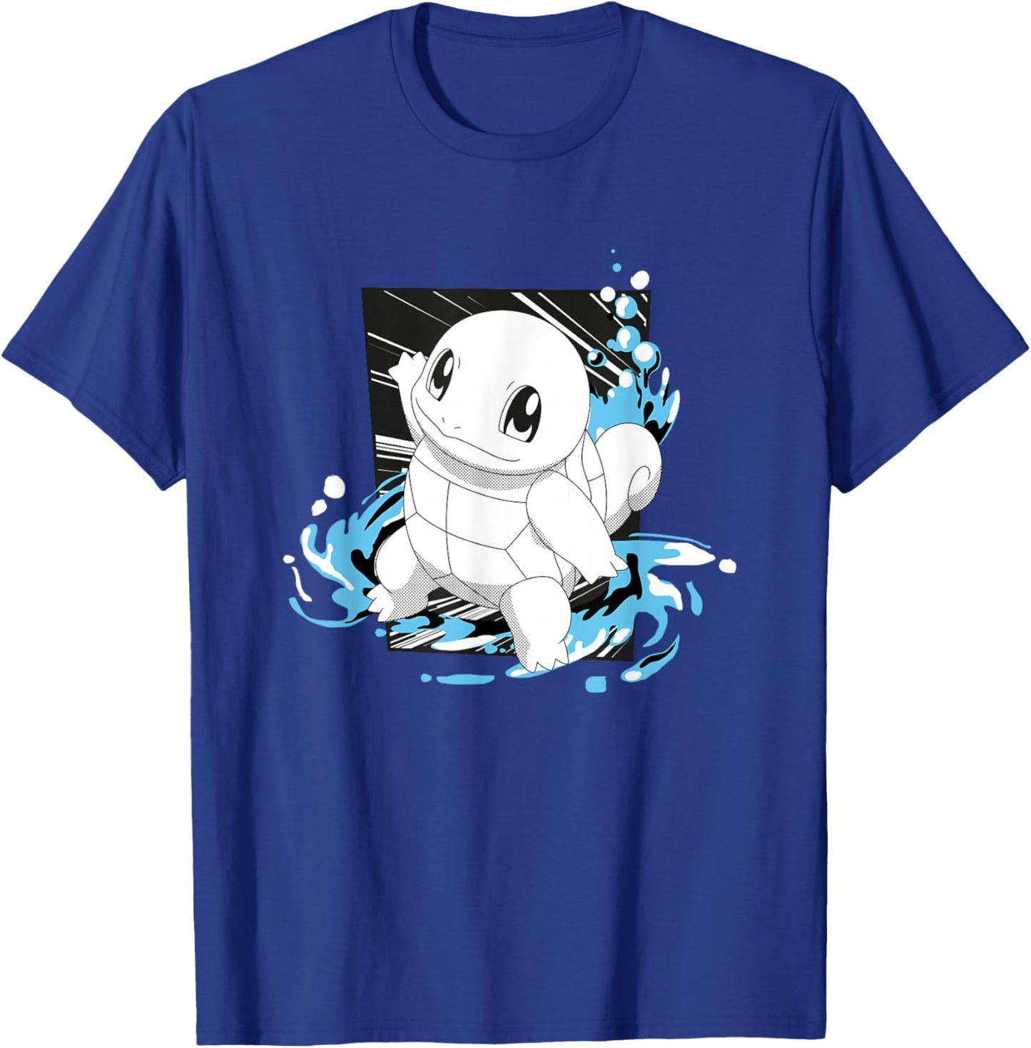 Pokémon Squirtle Splashing Water Manga Panel T-Shirt - T-Shirt | Royal