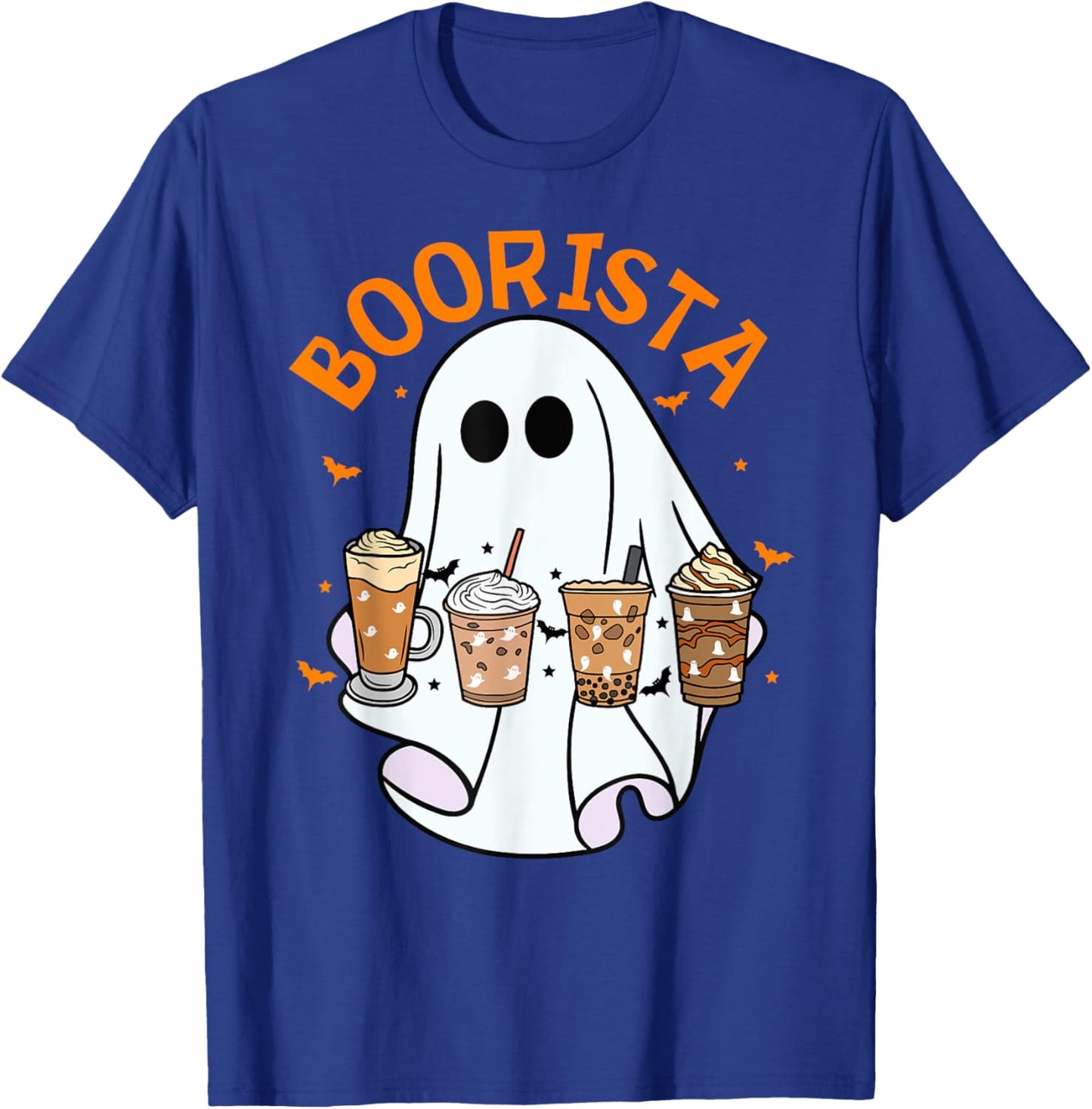 Boorista Barista Ghost Coffee Halloween Spooky Season Funny T-Shirt - T-Shirt | Royal
