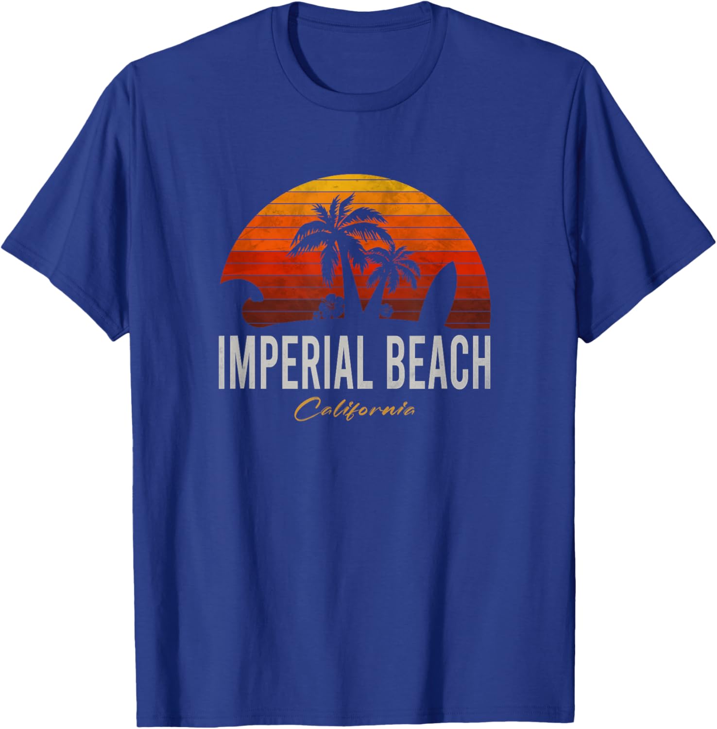 Imperial Beach California Retro Surfer Vintage Beach Men Women T-Shirt - T-Shirt | Royal