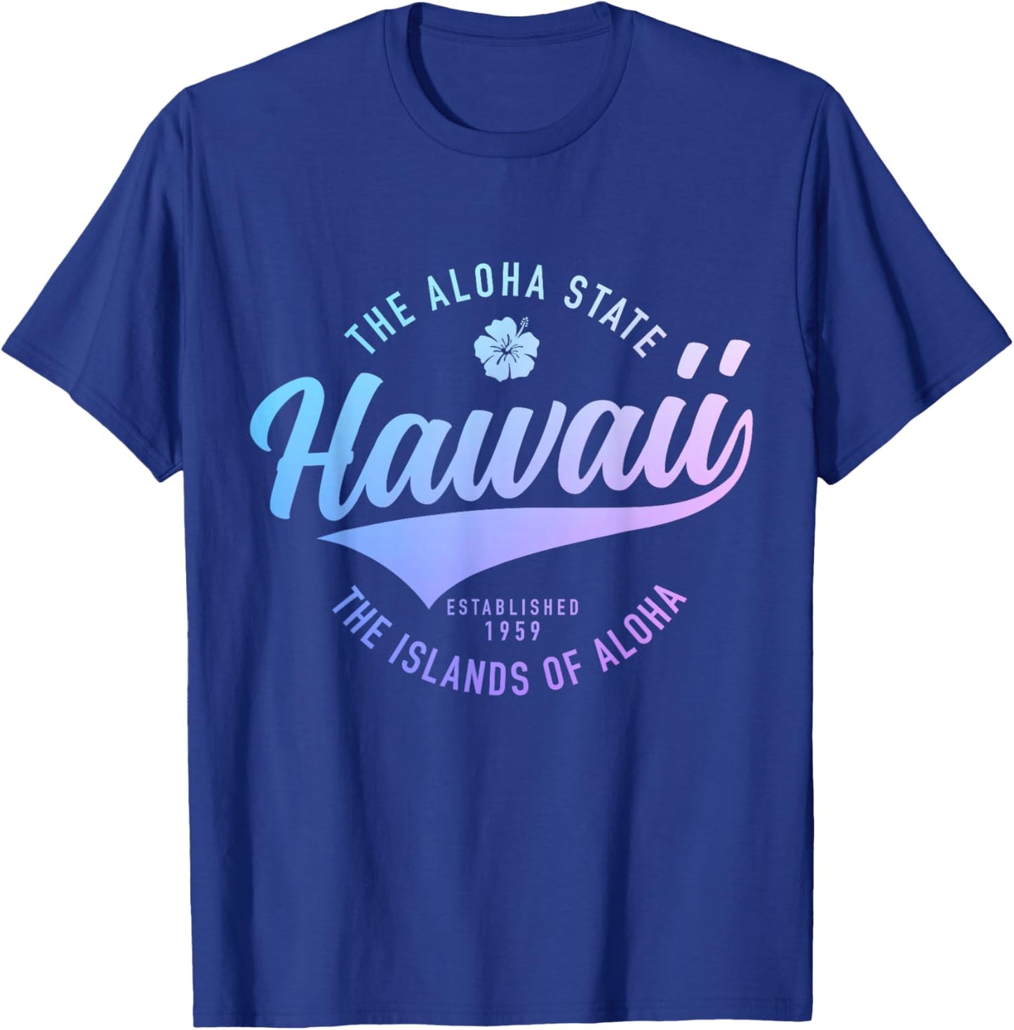Hawaii The Aloha State Souvenir Vintage T-Shirt - T-Shirt | Royal