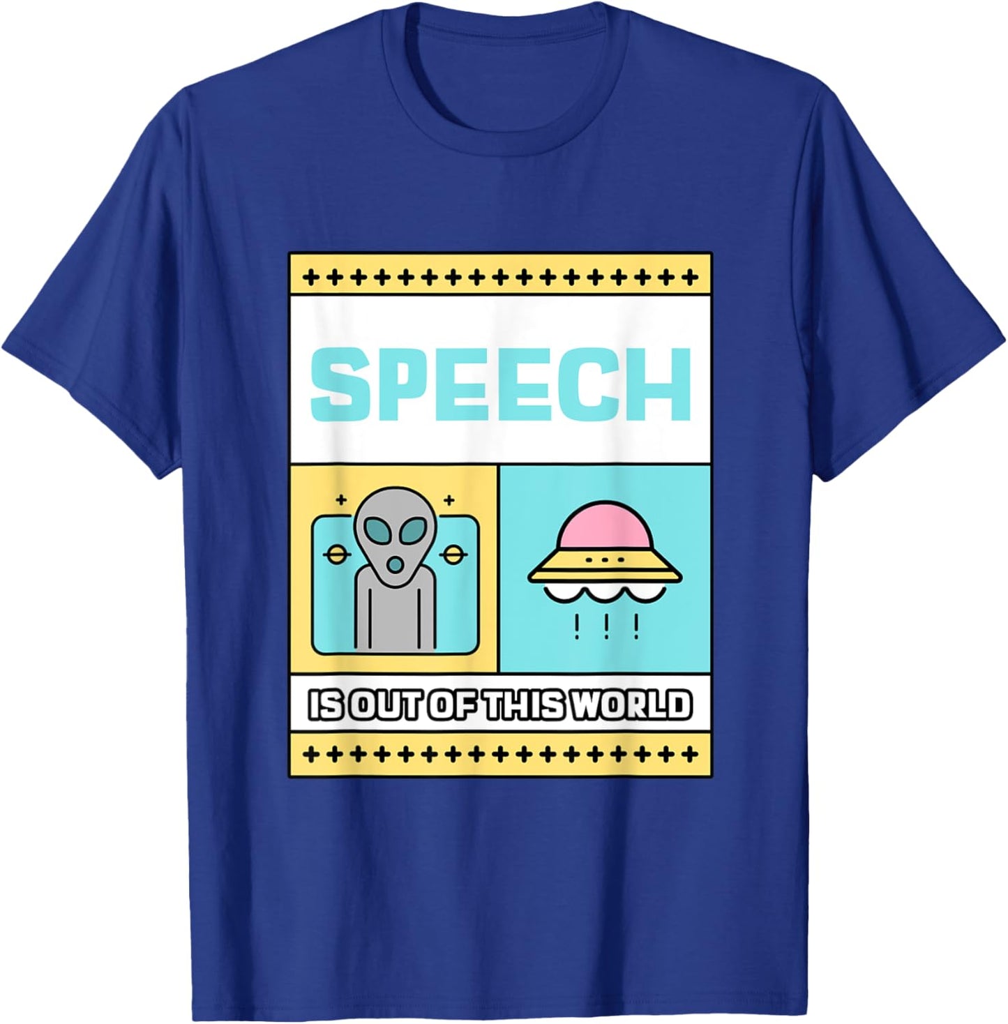 Speech therapy is out of this world UFO Alien T-Shirt - T-Shirt | Royal
