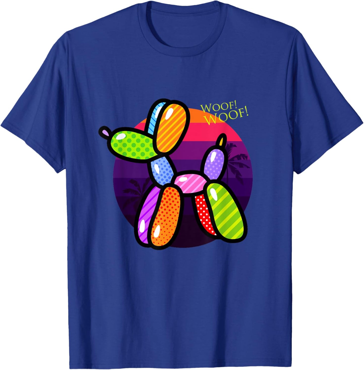 Poodle Dog Balloon Animal Illustration Graphic Designs T-Shirt - T-Shirt | Royal