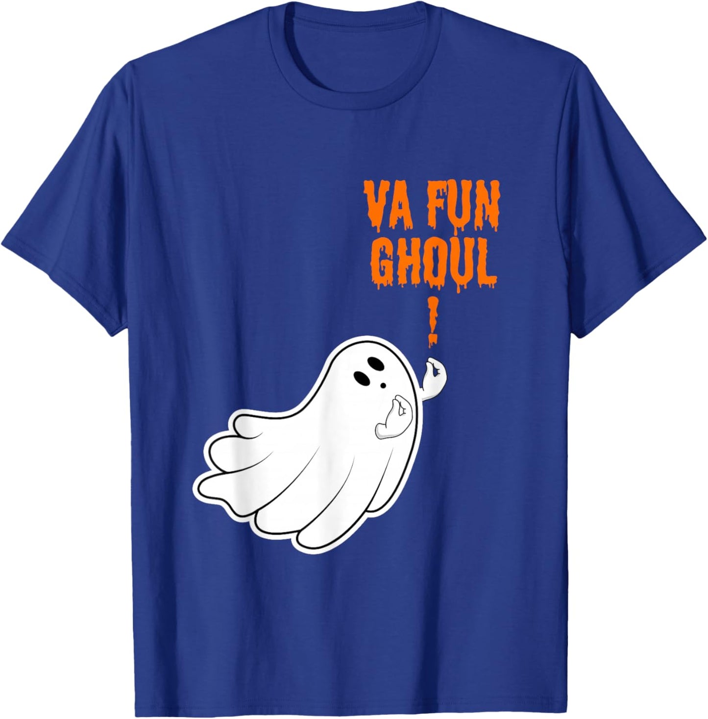Va Fan Ghoul Funny Halloween Italian Halloween Ghost T-Shirt - T-Shirt | Royal