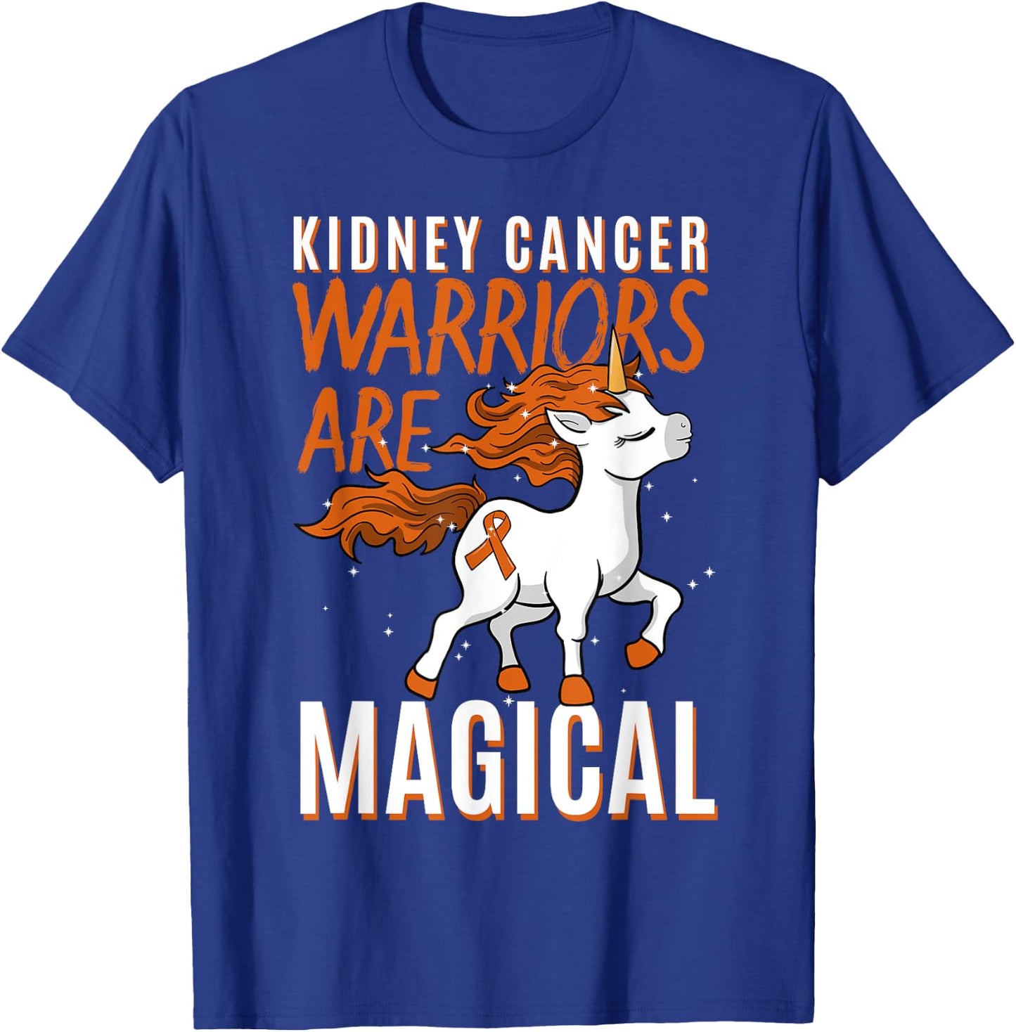Kidney Cancer Awareness Supporter Warrior Unicorn Lover Gift T-Shirt - T-Shirt | Royal