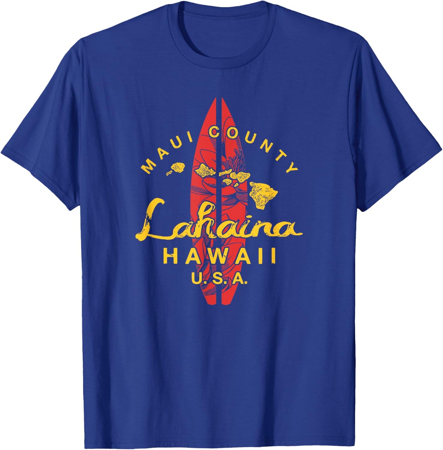Lahaina Hawaii Maui Surfing T-Shirt - T-Shirt | Royal