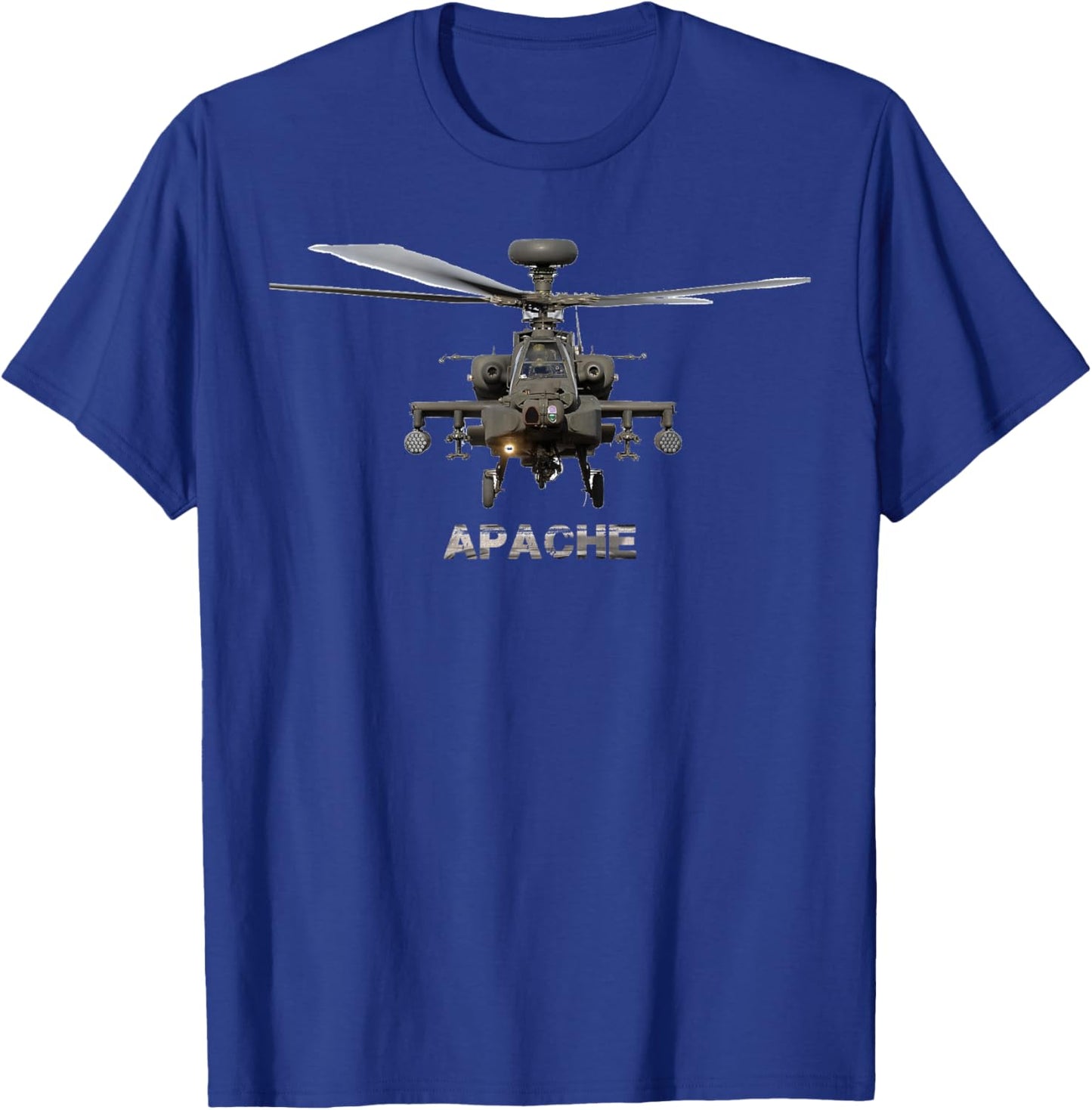 AH-64 Apache Helicopter T-Shirt - T-Shirt | Royal
