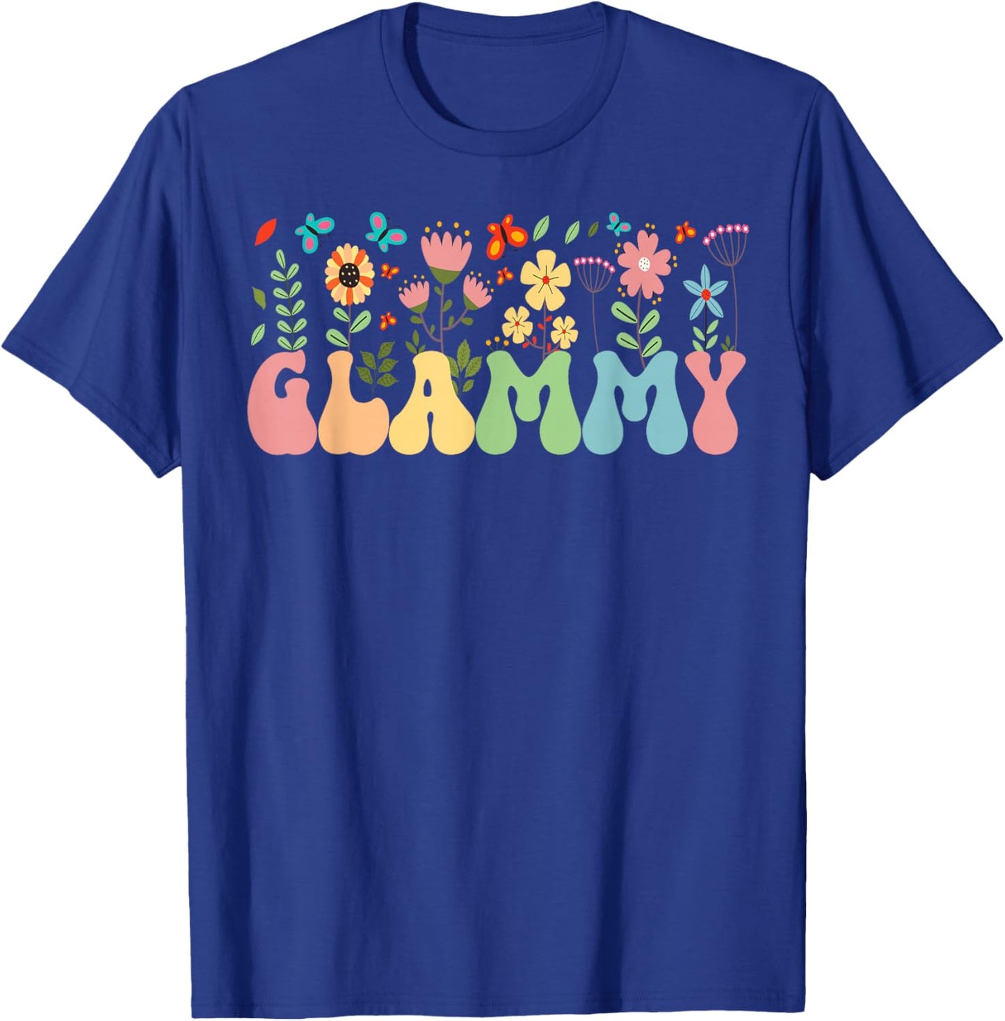 Glammy Grandma Flowers Glammy Grandmother T-Shirt - T-Shirt | Royal