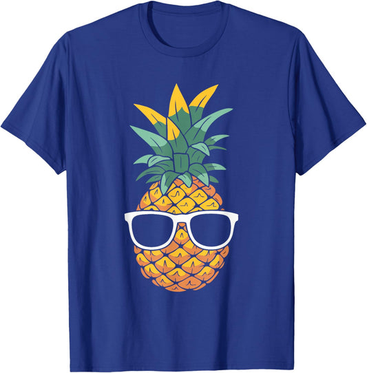 Cool Pineapple Wearing Sunglasses Funny Fruit T-Shirt - T-Shirt | Royal