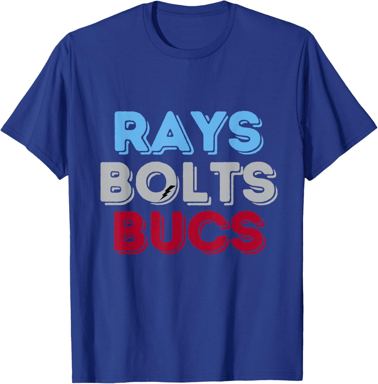 Retro Vintage Rays Bolts Bucs T-Shirt - T-Shirt | Royal
