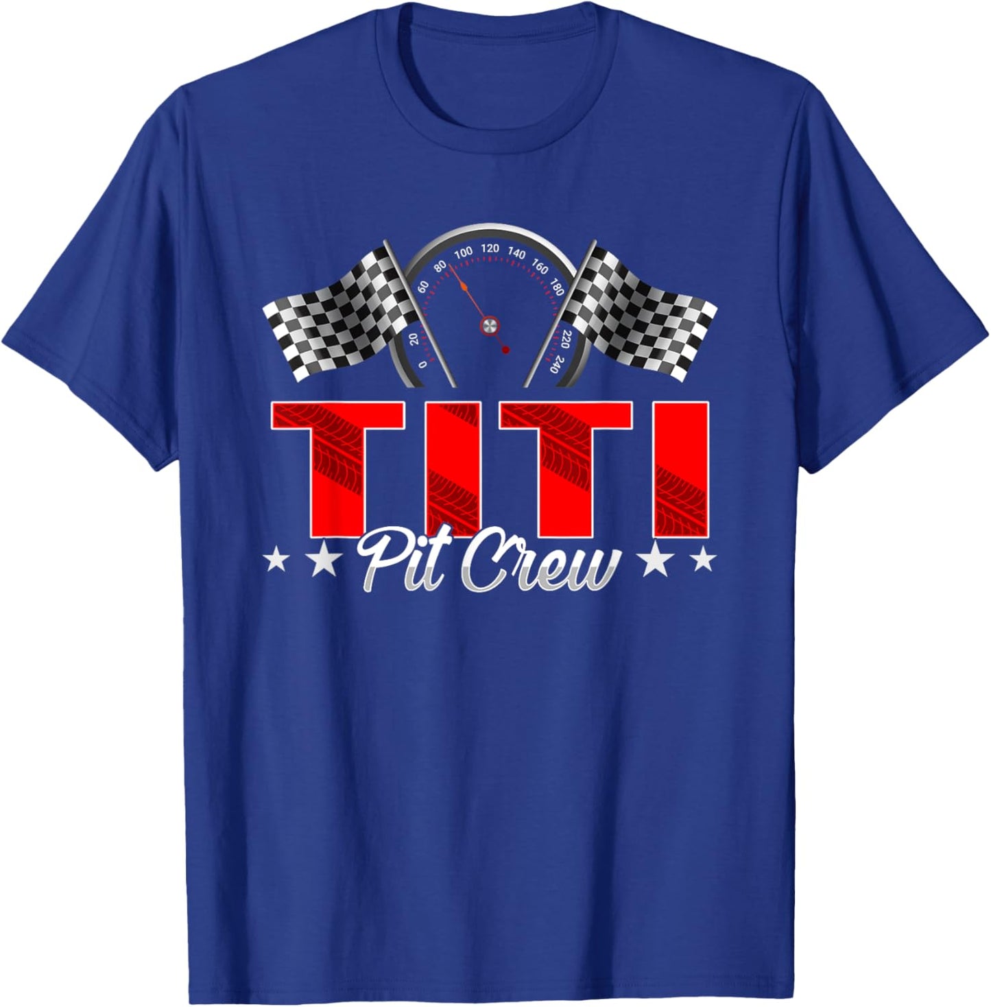 Race Car Birthday Party Racing Family Titi Pit Crew T-Shirt - T-Shirt | Royal