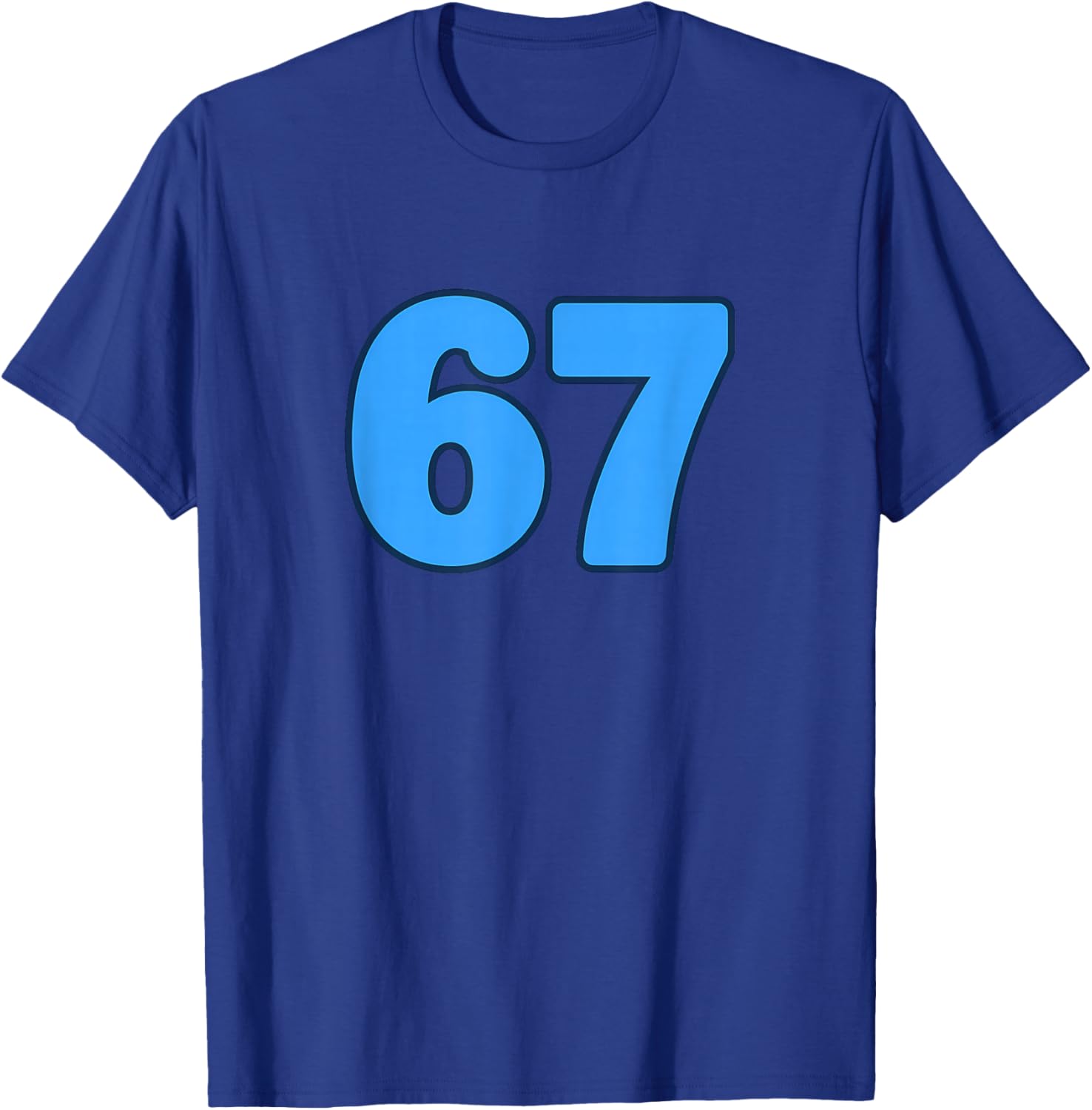 67 Number Meme T-Shirt - T-Shirt | Royal