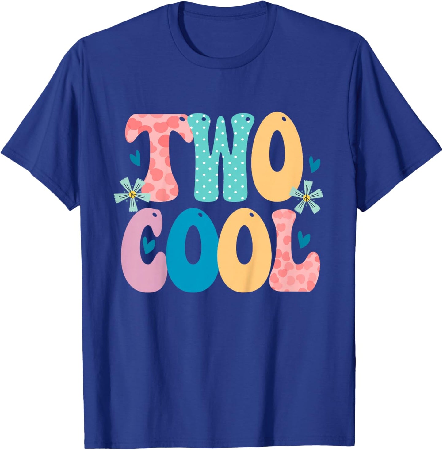 2 Year Old Girl Gifts Two Cool 2nd Birthday Second BDay T-Shirt - T-Shirt | Royal