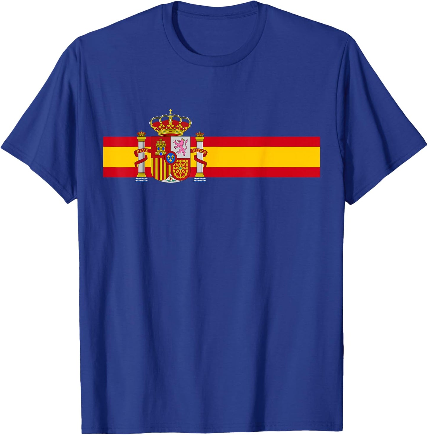 Spain National Flag Espana Color Band Madrid Barcelona T-Shirt - T-Shirt | Royal