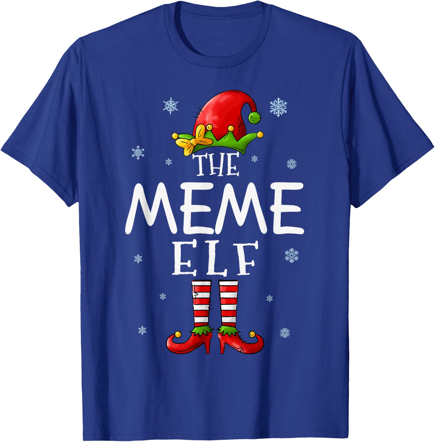The Meme Elf Funny Grandma Xmas Groupe Matching Christmas T-Shirt - T-Shirt | Royal