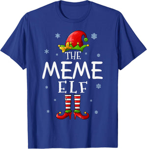 The Meme Elf Funny Grandma Xmas Groupe Matching Christmas T-Shirt - T-Shirt | Royal