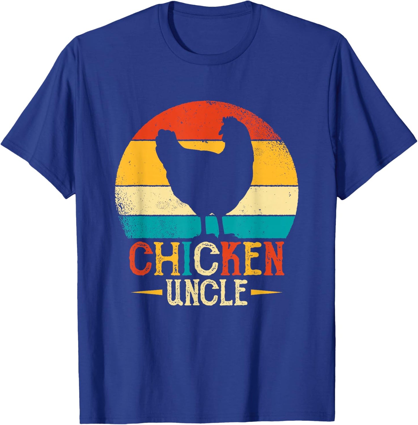 Chicken Lover Uncle Design - Chicken Uncle Poultry Farmer T-Shirt - T-Shirt | Royal