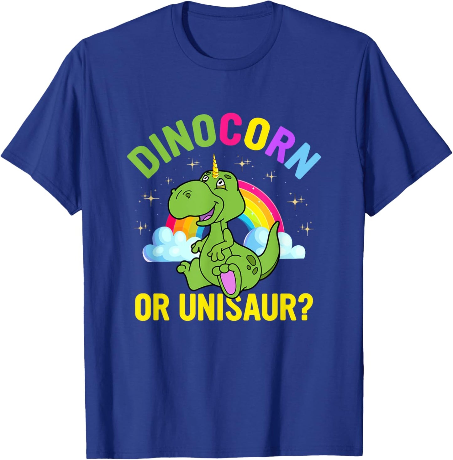 Dinocorn Or Unisaur Funny Dinosaur Saying T Rex Dino Unicorn T-Shirt - T-Shirt | Royal