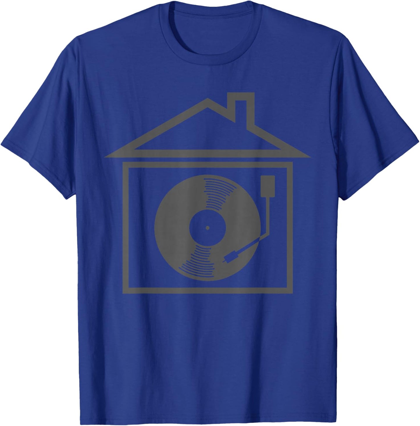 House Music Retro Old School Vinyl Record DJ T-Shirt - T-Shirt | Royal