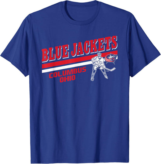 Columbus Blue Jackets Player Navy Officially Licensed T-Shirt - T-Shirt | Royal
