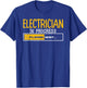 Electrician Loading Electrical Worker Journeyman Wireman T-Shirt - T-Shirt | Royal